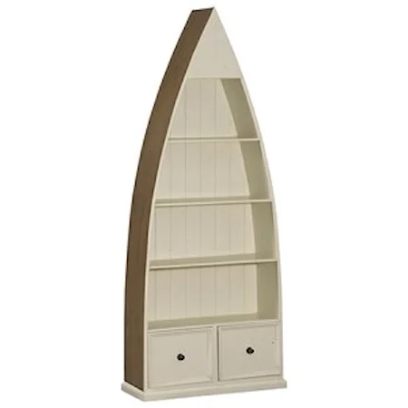 Boat Bookcase with Two Drawers